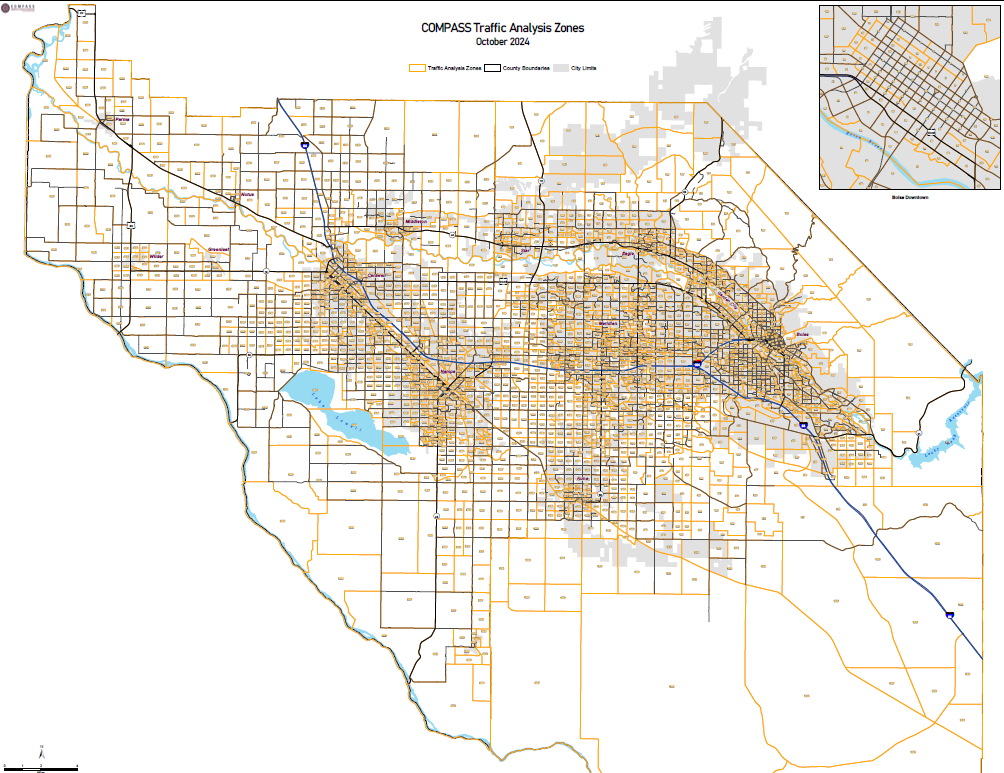 TAZ2024 COMPASS Traffic Analysis Zones Map (October 2024)